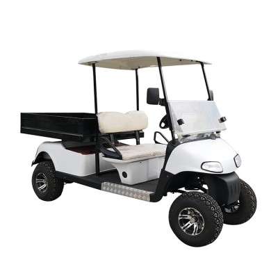 utility golf cart with tray and cargo